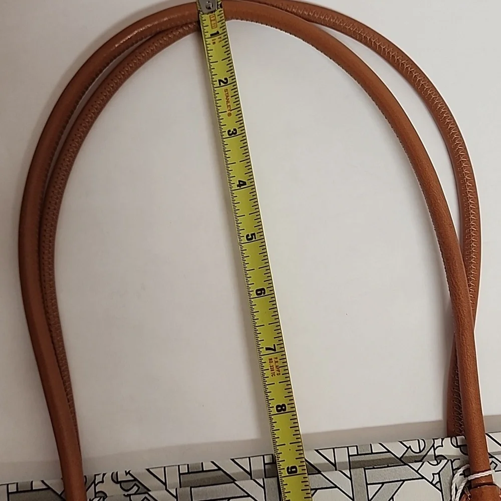 Tory Burch Signature Basketweave Print Cotton Canvas Tote NWT Retail Is $448 WOW - Picture 10 of 13